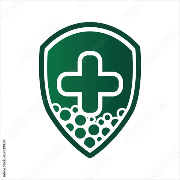 Fototapeta Defense of health logo design vector