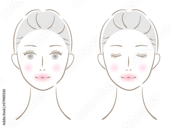 Obraz 女性　顔　美容
