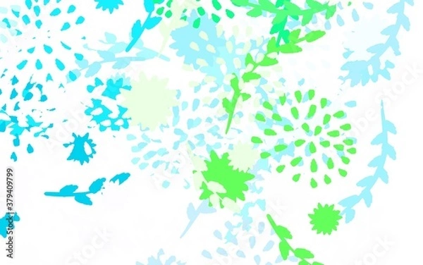 Fototapeta Light Green, Red vector elegant background with flowers, roses.