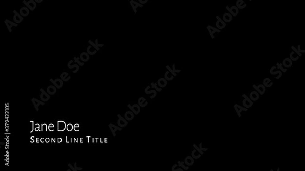 Fototapeta Pop-up Lower Third