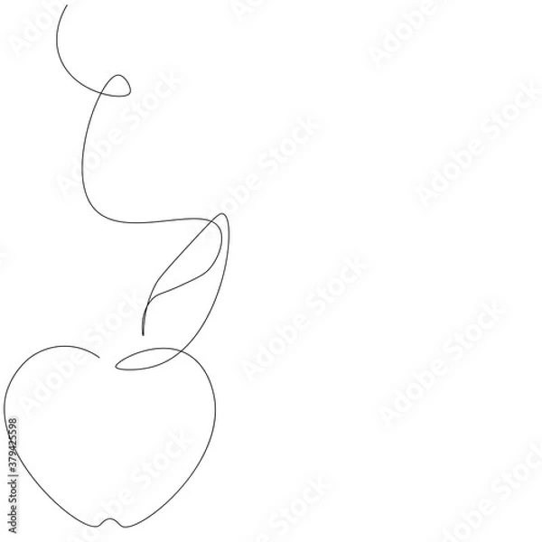 Fototapeta Apple fruit background. Vector illustration