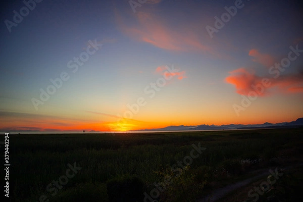 Obraz sunset in the mountains