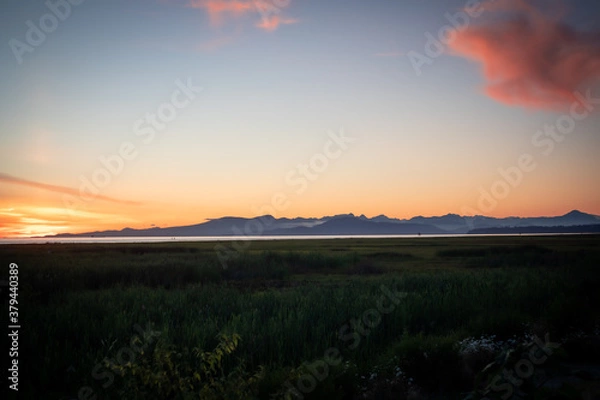 Obraz sunset in the mountains