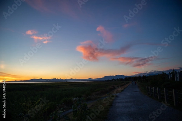 Obraz sunset over the river