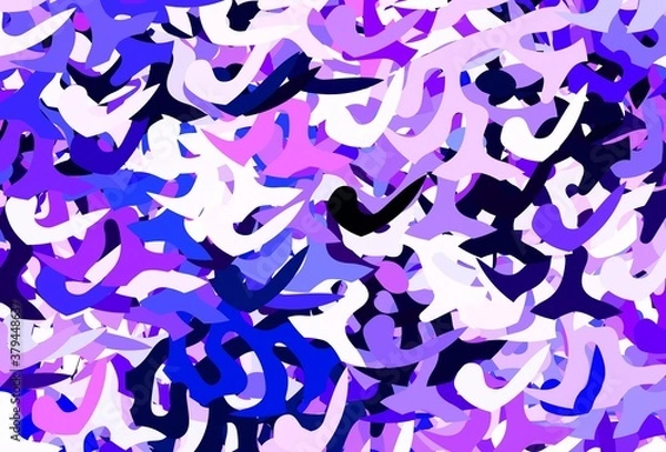 Fototapeta Light Purple vector texture with abstract forms.