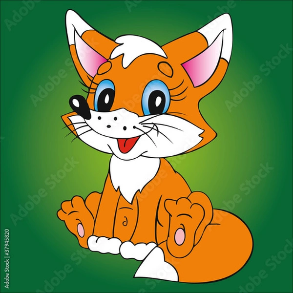 Fototapeta fox cartoon