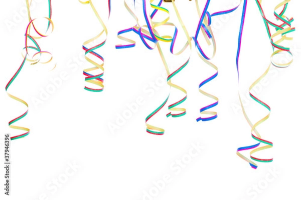 Obraz streamers on white party concept