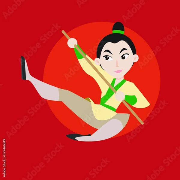 Fototapeta Mulan in the image of a guy