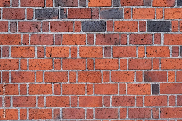 Fototapeta red and black brick wall