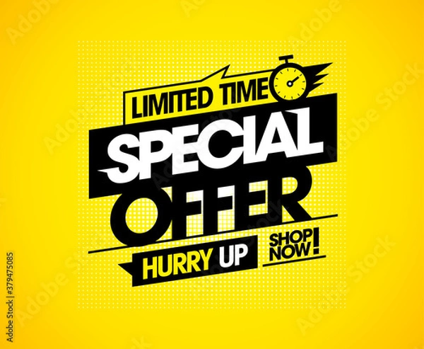 Obraz Limited time special offer vector sale banner