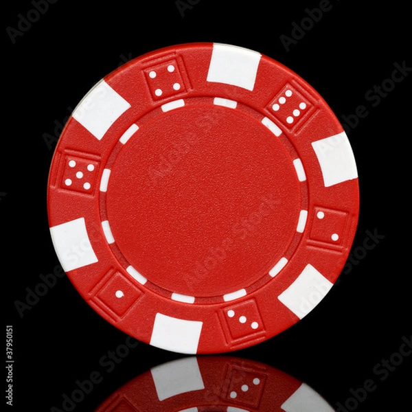 Fototapeta red poker chip