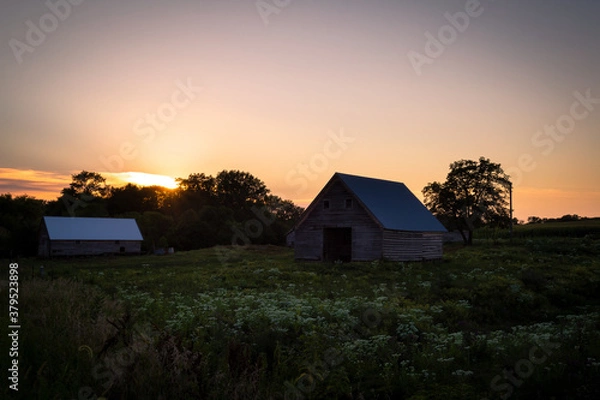 Obraz sunset over the farm