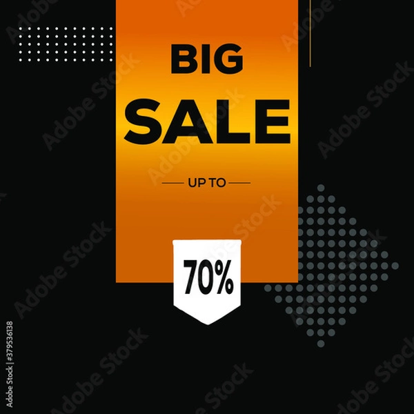 Obraz Abstract  sales background flat design Free Vector
