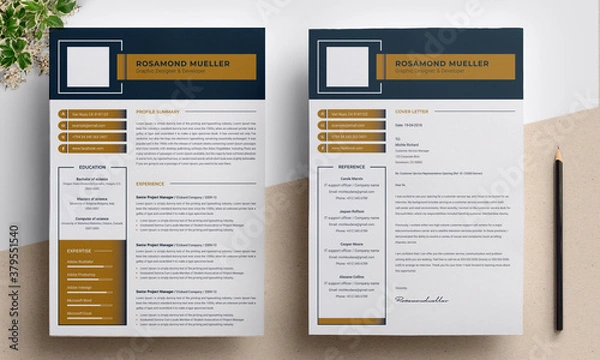 Fototapeta Cv Template