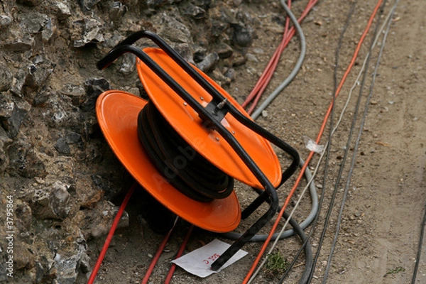 Fototapeta orange cable entension