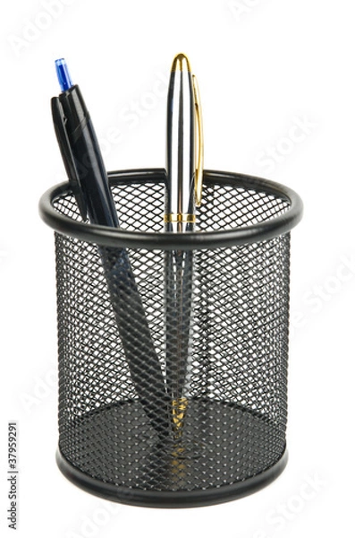 Obraz Długopisy w uchwycie na białym