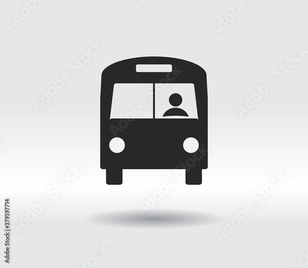 Fototapeta Bus icon, vector illustration. Flat design style