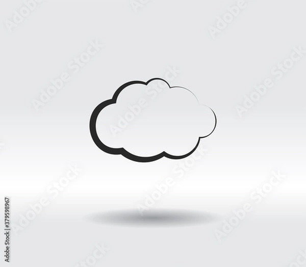 Fototapeta cloud icon, vector illustration. Flat design style