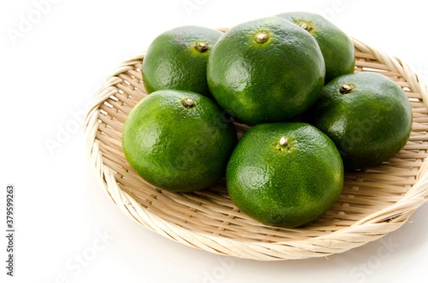 Fototapeta 青切り温州みかん