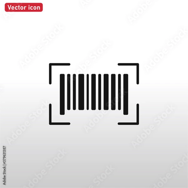 Fototapeta Bar Code icon vector . Barcode sign