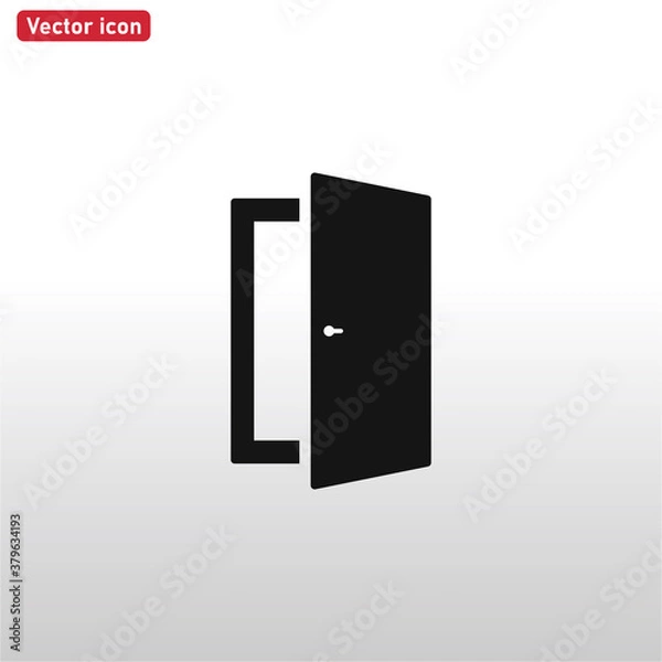 Fototapeta Door icon vector . Open Door sign