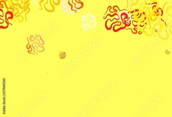 Fototapeta Light Red, Yellow vector background with abstract shapes.