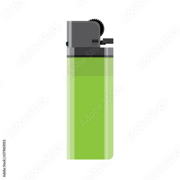 Fototapeta vector stock Green gas lighter illustration image with charming appearance, suitable for posters, t-shirts, merchandise

