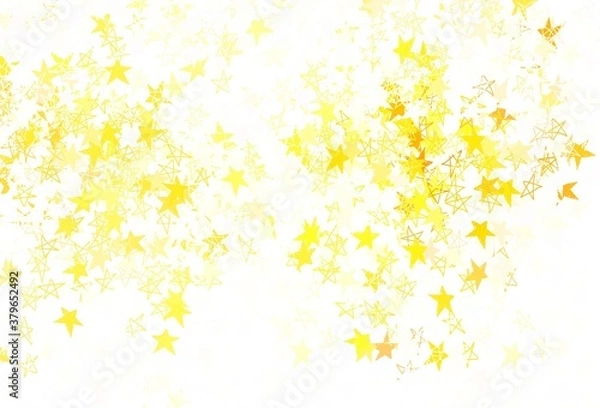 Fototapeta Light Orange vector template with sky stars.