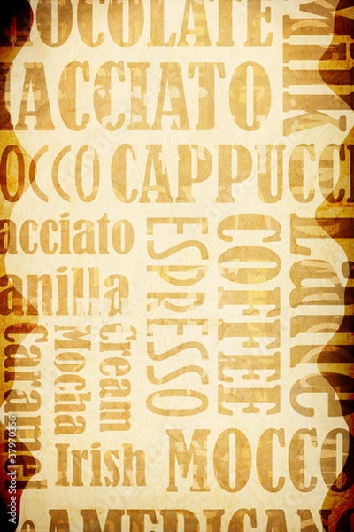 Fototapeta old coffee background