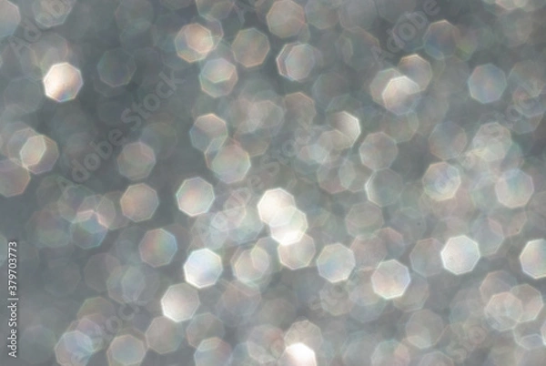 Fototapeta abstract silver bokeh background from glitter