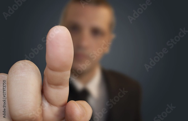 Obraz Hand on a touch screen