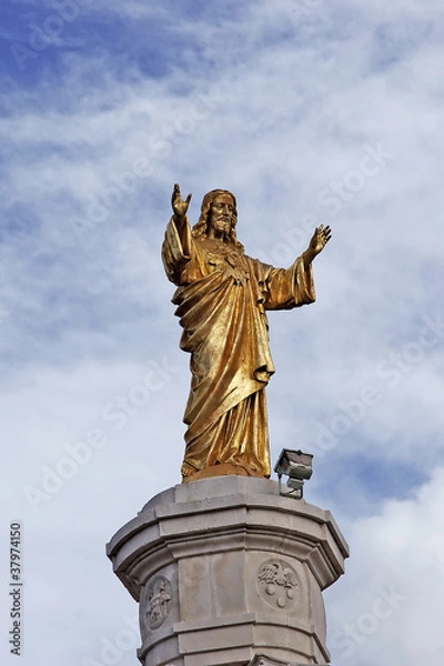 Obraz Статуя Христа перед Базиликой Святой Девы. Фатима, Португалия