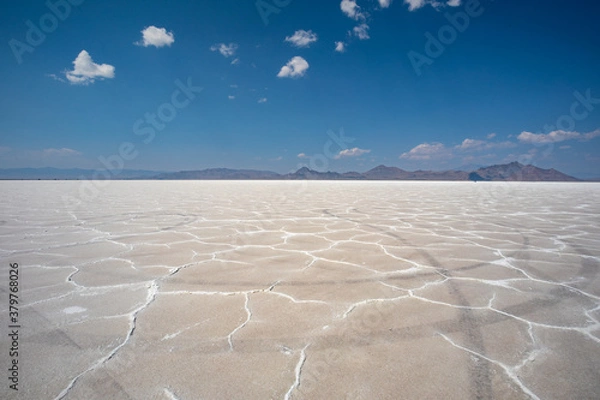 Obraz Great salt lake desert at Bonneville Salt Flats in summer Utah