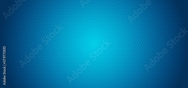 Fototapeta Technology hexagon pattern blue background vignette light