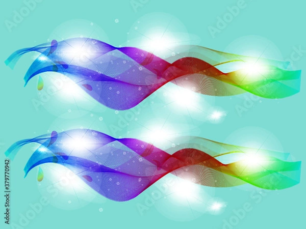Fototapeta abstract Christmas light background stock with snowflakes vector illustration