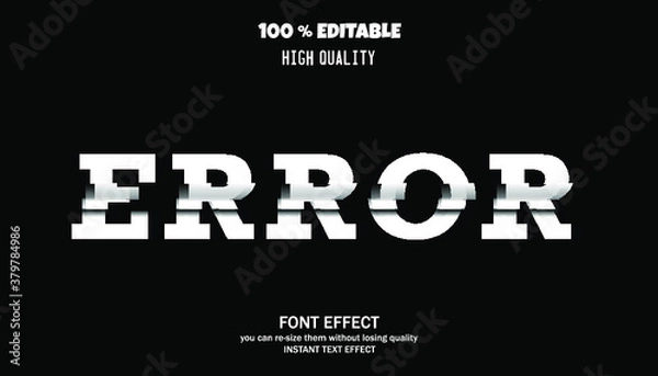 Fototapeta Modern 3d text effect, editable font effect