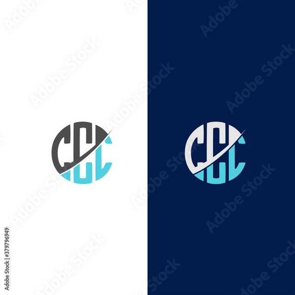 Obraz CCC Letter Logo Design Cross Monogram Icon. 