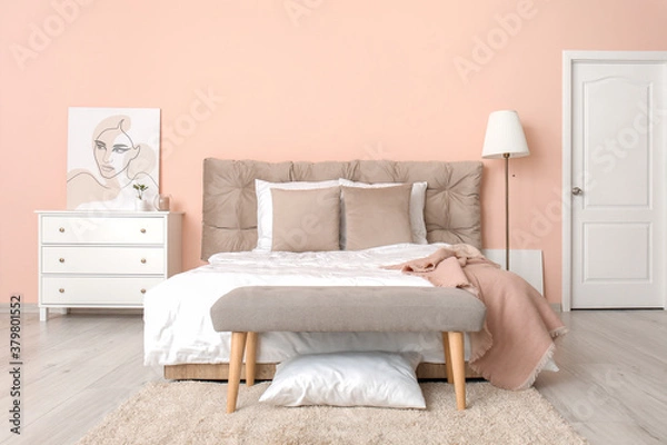 Fototapeta Interior of modern stylish bedroom