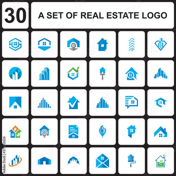 Fototapeta A Set Of Building Vector , A Set Of Real Estate Logo