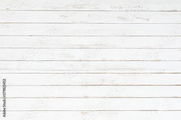 Fototapeta White grey wood color texture horizontal for background. Surface light clean of table top view. Natural patterns for design art work and interior or exterior. Grunge old white wood board wall pattern.
