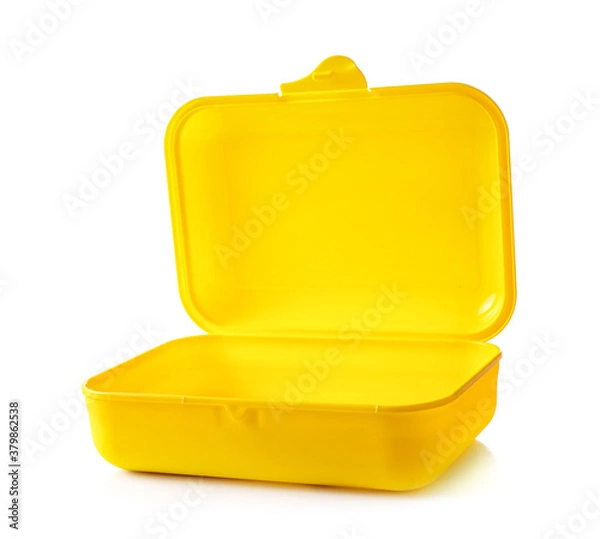 Obraz Empty yellow plastic lunch container