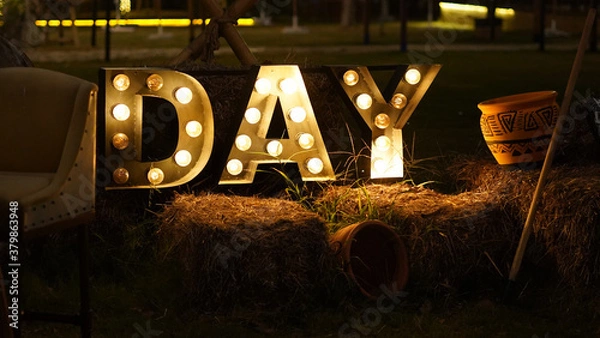 Obraz retro day word