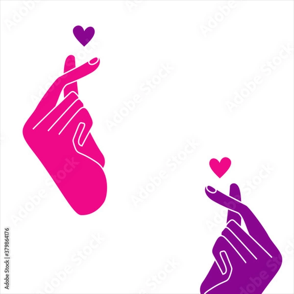 Obraz korean love sign