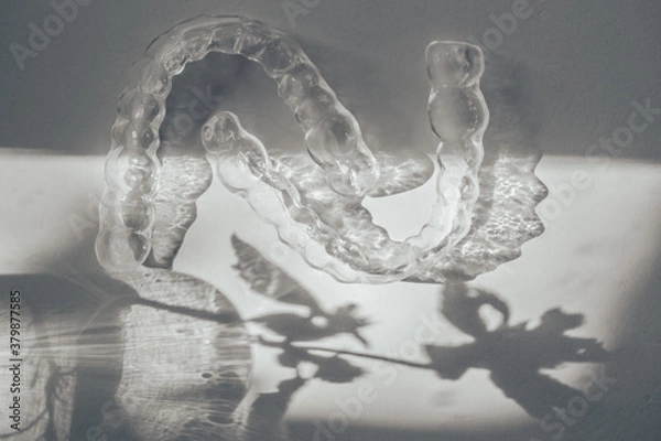 Fototapeta Invisible teeth aligner or braces