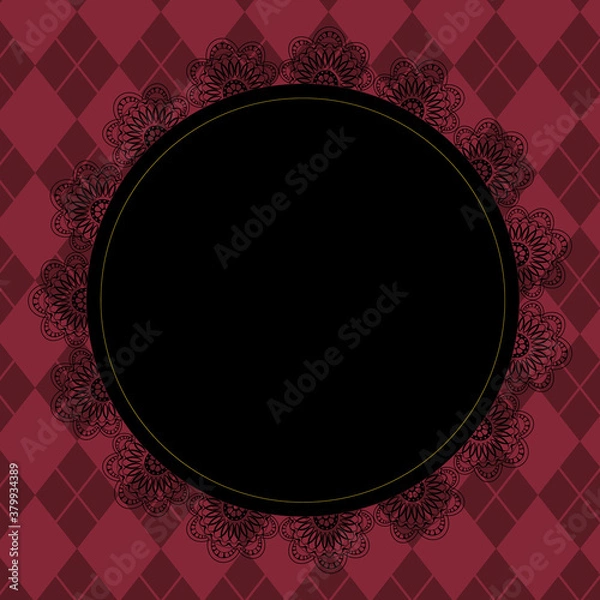 Obraz ゴシックなピンク色のチェック柄背景