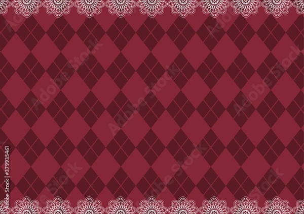 Obraz ゴシックなピンク色のチェック柄背景