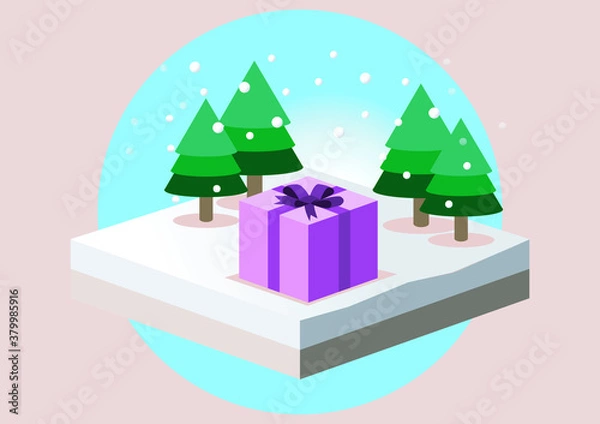 Fototapeta Winter backgrounds and landscapes. Christmas , frozen and snow . New Year holidays and vacation flat backdrops for postcards or website banners.