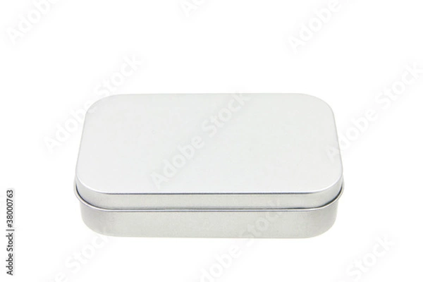 Obraz Metal box isolated on white