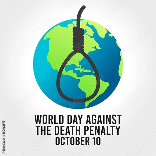 Fototapeta World Day Against The Death Penalty Vector Illustration. Suitable for greeting card, poster and banner.