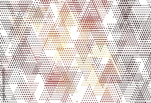 Fototapeta Light Red, Yellow vector pattern with polygonal style with circles.